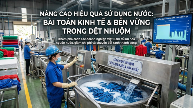 Tiết kiệm nước trong dệt nhuộm: Bài toán năng suất và chi phí